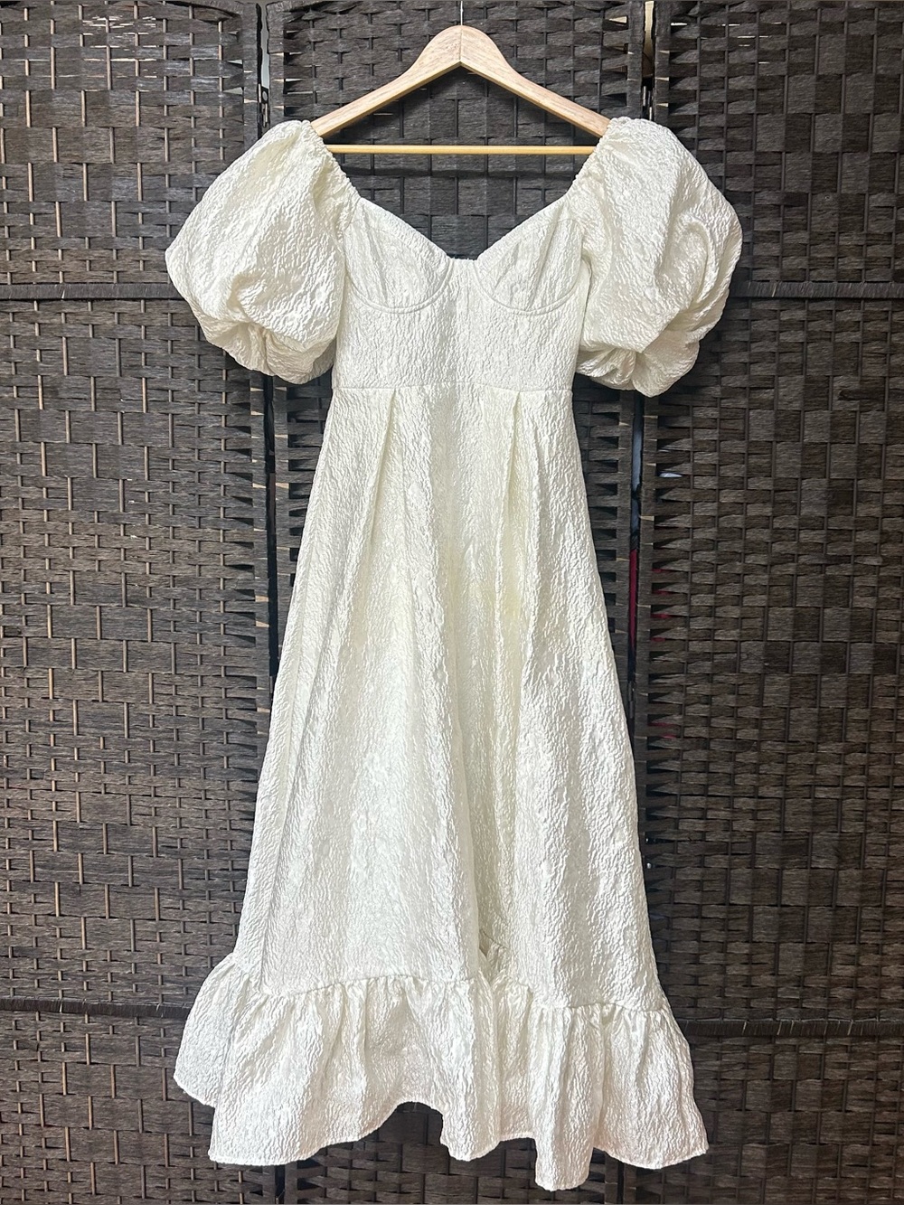 Dream by Sister Jane puff sleeved maxi dress XS white